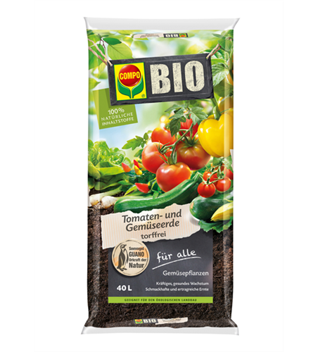 Compo BIO Tomaten- und Gemüseerde torffrei 